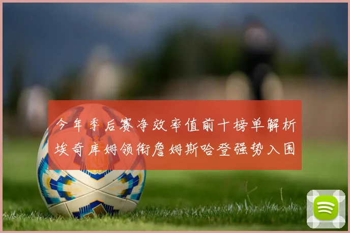 今年季后赛净效率值前十榜单解析埃奇库姆领衔詹姆斯哈登强势入围